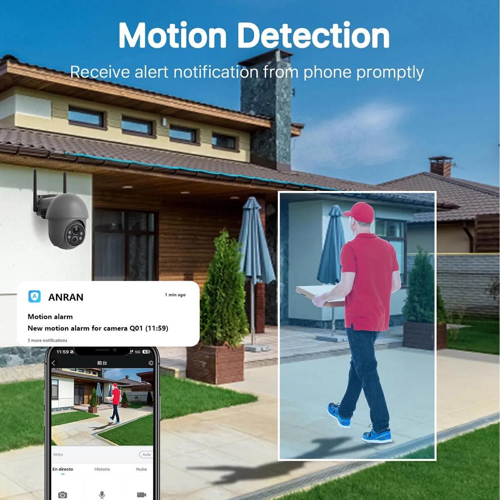 Vstarcam 5MP Solar Security WiFi Camera Outdoor Wireless Surveillance Floodlight Motion Detection Color Night Vision Remote Viewing with 360°View