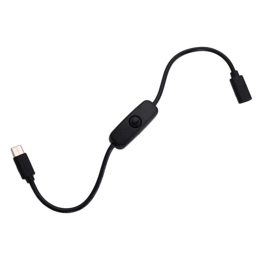 17cm USB-C Male to Female On Off Switch for Raspberry Pi 1 Type-C Ports Type C Power Supply Power Line Type C Cable Power Cord