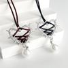 Fashion Thorn Heart Pendant Necklace Sweet Cool Clavicle Chain Lace Up Choker Simple Cord Neck Chain Party Jewelry