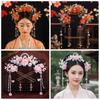 Earring Hanfu Hair Stick Pearl Flower Hair Comb Chinese Style Hairpin Set  Girl Hair Accessories