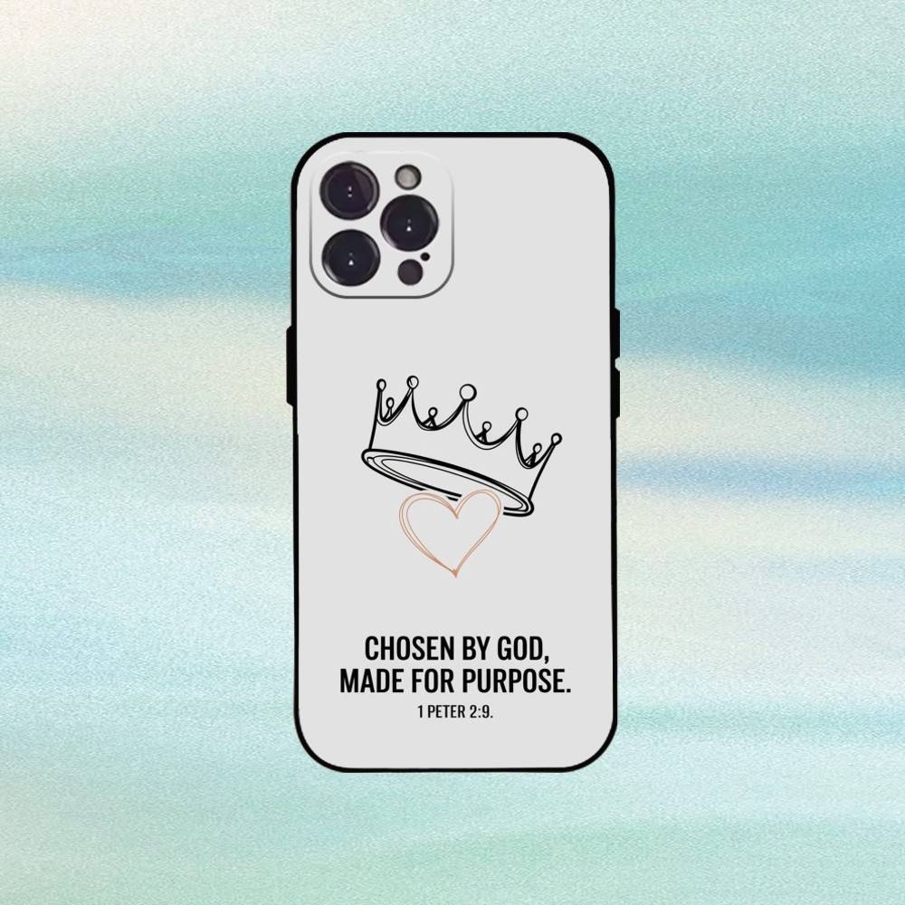 J-Jesus B-Bible Verse Phone Case For iPhone17,16,15,14,13,12,Plus,Pro Max, 5G Others Soft Black Cover