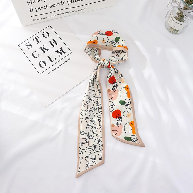 100cm*7cm Summer long fashion female small scarf scarves female flowers hair ribbon hairband women skinny scarf women