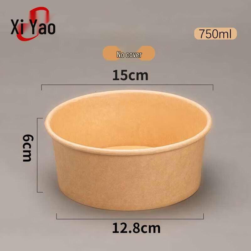 Xiyao Thickened Disposable Kraft Paper Bowls