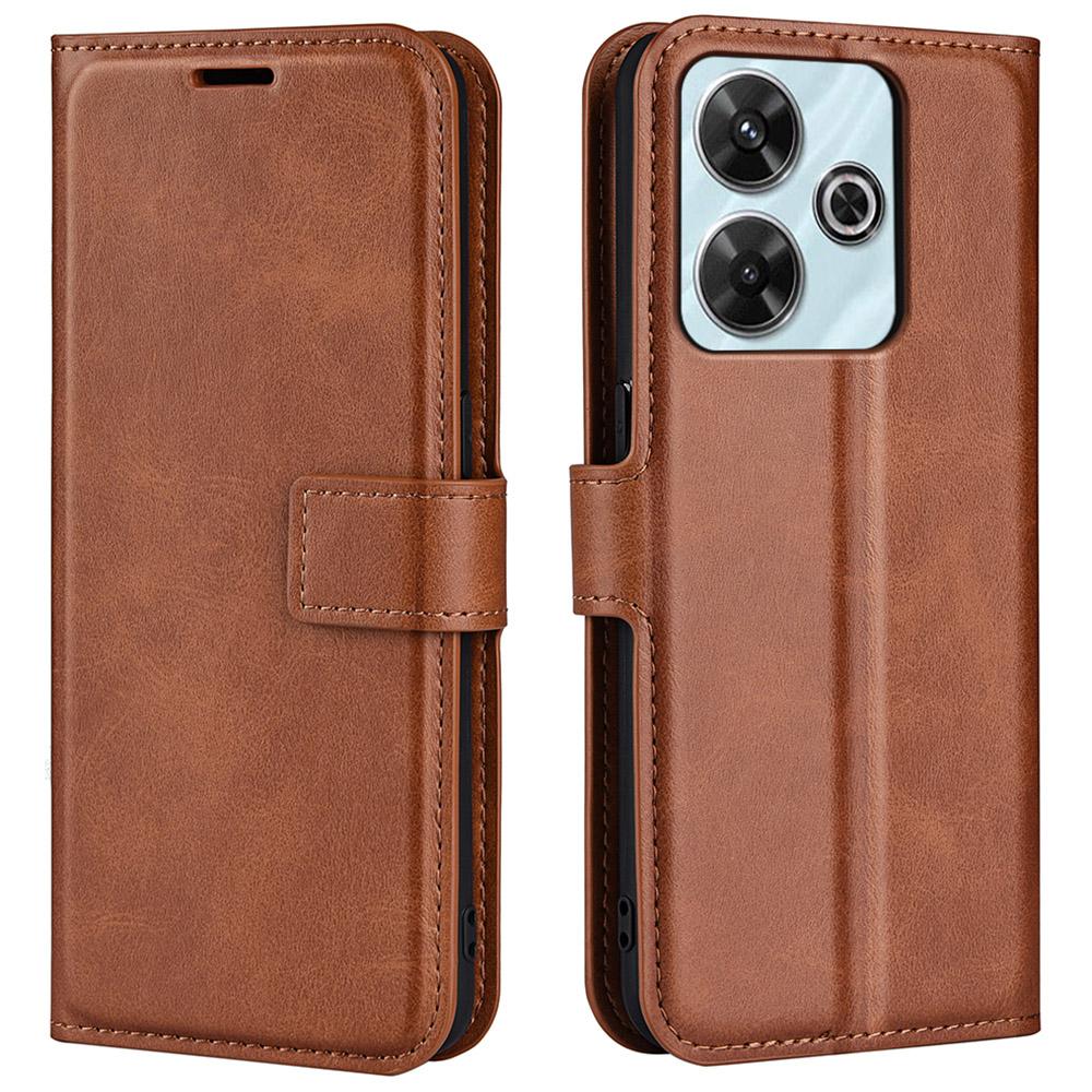 For Xiaomi Redmi 13 5G/13 4G/Note 13R 5G/Poco M6 4G Wallet Case Leather Phone Cover Calf Texture