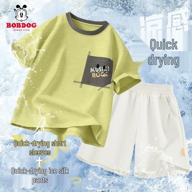 Bobdog Kids  Summer Quick-Dry Sportswear Set for Boys 110
