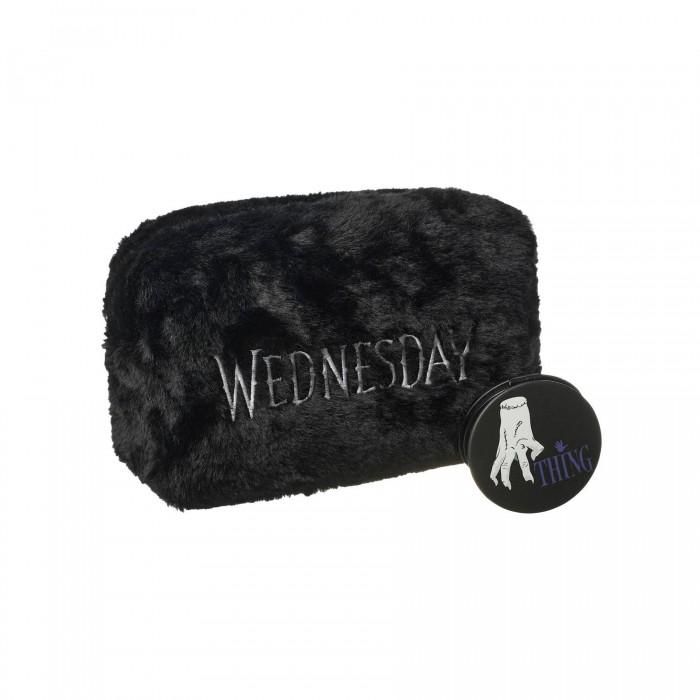 Wednesday Logo Fluffy Cosmetic Bag