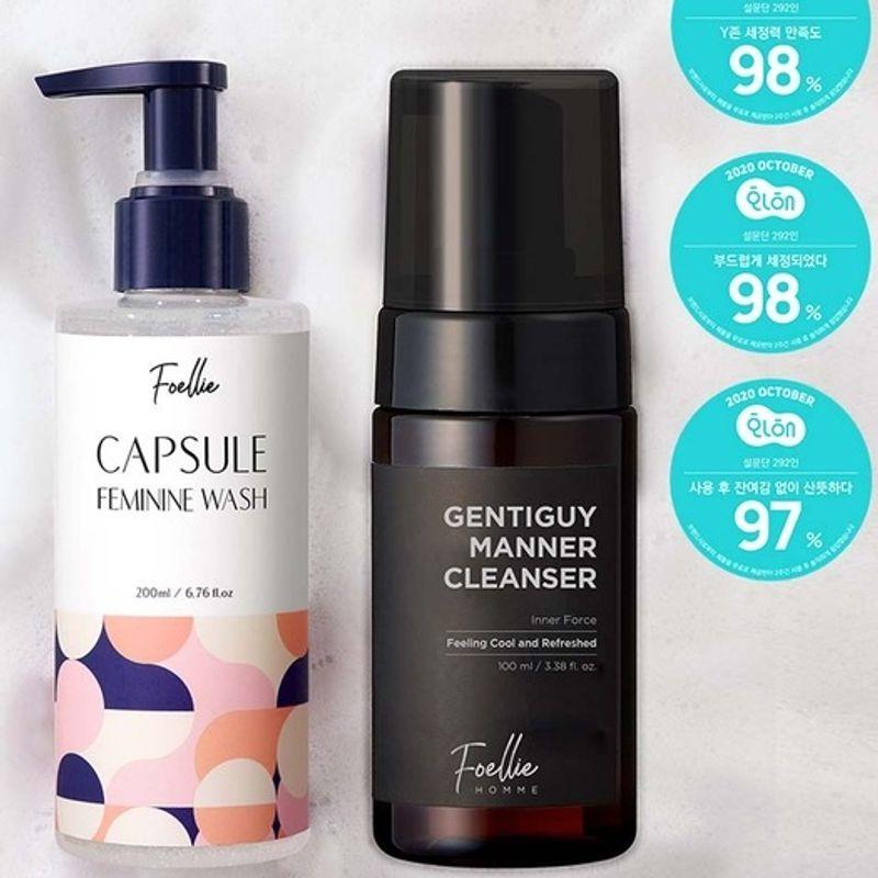 Foellie Capsule Y Cleanser + Gentigay Manner Cleanser Capsule Y Cleanser + Gentigo Manner Cleanser