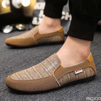 Sommer Herren Flachboden Einzelne Schuhe Canvas Lässig Trend Set Füße Flachmund Slipper Herren Zapatos De Hombre Luxus-Sneaker