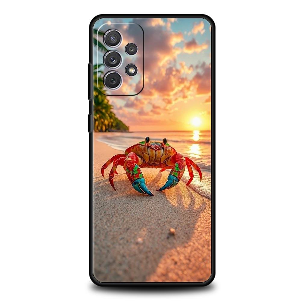 Phone Case For Samsung A17 A15 A13 A51 A71 A41 A31 A21S A07 A05 A35 A55 A23 A25 A33 A53 A73 5G Cover Seaside Scenery Wave Beach