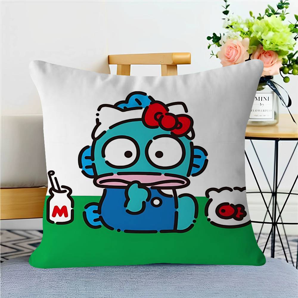 

Cartoon H-Hangyodon Cushion Cover Car Throw Pillow Case For Sofa Car Christmas Gift 40x40cm 45x45cm 12x12Inch