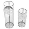 2PCS BBQ Net Tube Stainless Steel Barbecue Grill Basket Rolling Barbecue Cage for Vegetable Seafood