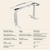 Standing Desk Frame Dual Motor, Adjustable 27.6"-46.1" Height & 43.3"-70.1" Length Electric Stand Up Computer Desk Legs, Ergonomic DIY Workstation
