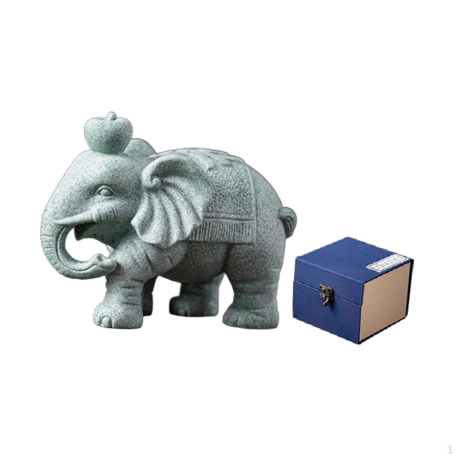 

Chinese Elephant Figurine Decorative Piece for Home And Events 1pcs Ruyi