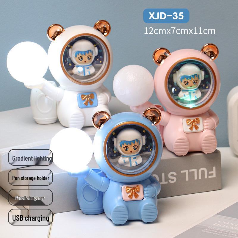 Custom Logo Small LED Table Lamp - Eye-Protecting USB Reading Light for Gifts & Promotions