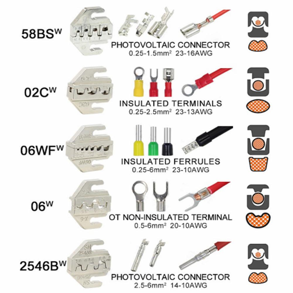 Crimping Tools SNX Interchangeable Jaw Terminals Ratcheting Pliers Sets For XH2.54/DuPont2.54/2.8/4.8/6.3/ Non-Insulated/Ferrule Clamp