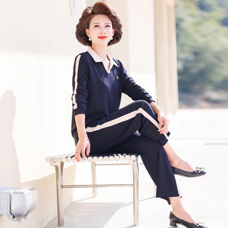 

Jianhu Women s Elegant Spring Autumn Two-Piece Set 4XL