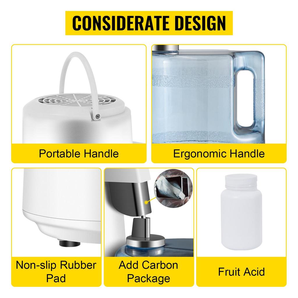 4L Water Distiller Purifier Filter Dispenser Heating Drinking Bottle Softener 304 Stainless Steel Home Appliance