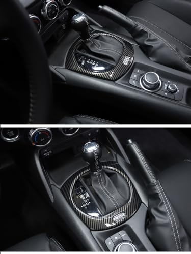 Hcilloend Nová Mazda Roadster RF ND Série 2016-2024 Panel řazení Kryt řazení Středový ovládací panel Kryt panelu řazení Vyrobeno z ABS Snadná instalace Nalepovací