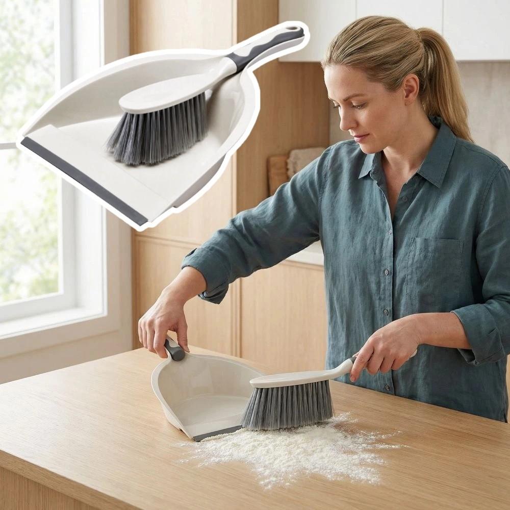 Handheld Mini Dustpan and Brush Set Compact Handheld Sweeping Brush  Keyboard Cleaning