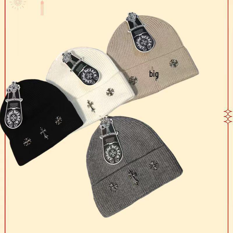 Unisexowa modna dzianinowa czapka beanie z ochroną uszu na jesień i zimę