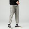 Dingfengbaoluo Men's Straight-Leg Cropped Casual Pants