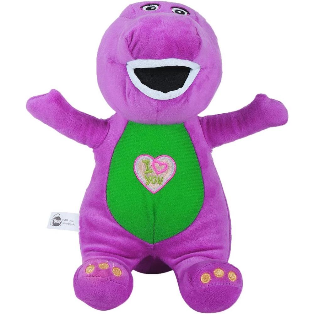 25/30cm Barney Dinosaur Plush Toy Anime Stuffed Music Animal Monster Dinosaur Horror Doll Plush Pillow for Boys Birthday Gifts