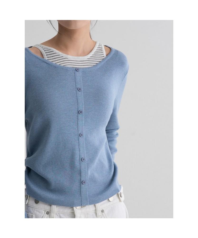 8SECONDS Layered Pullover Sky Blue
