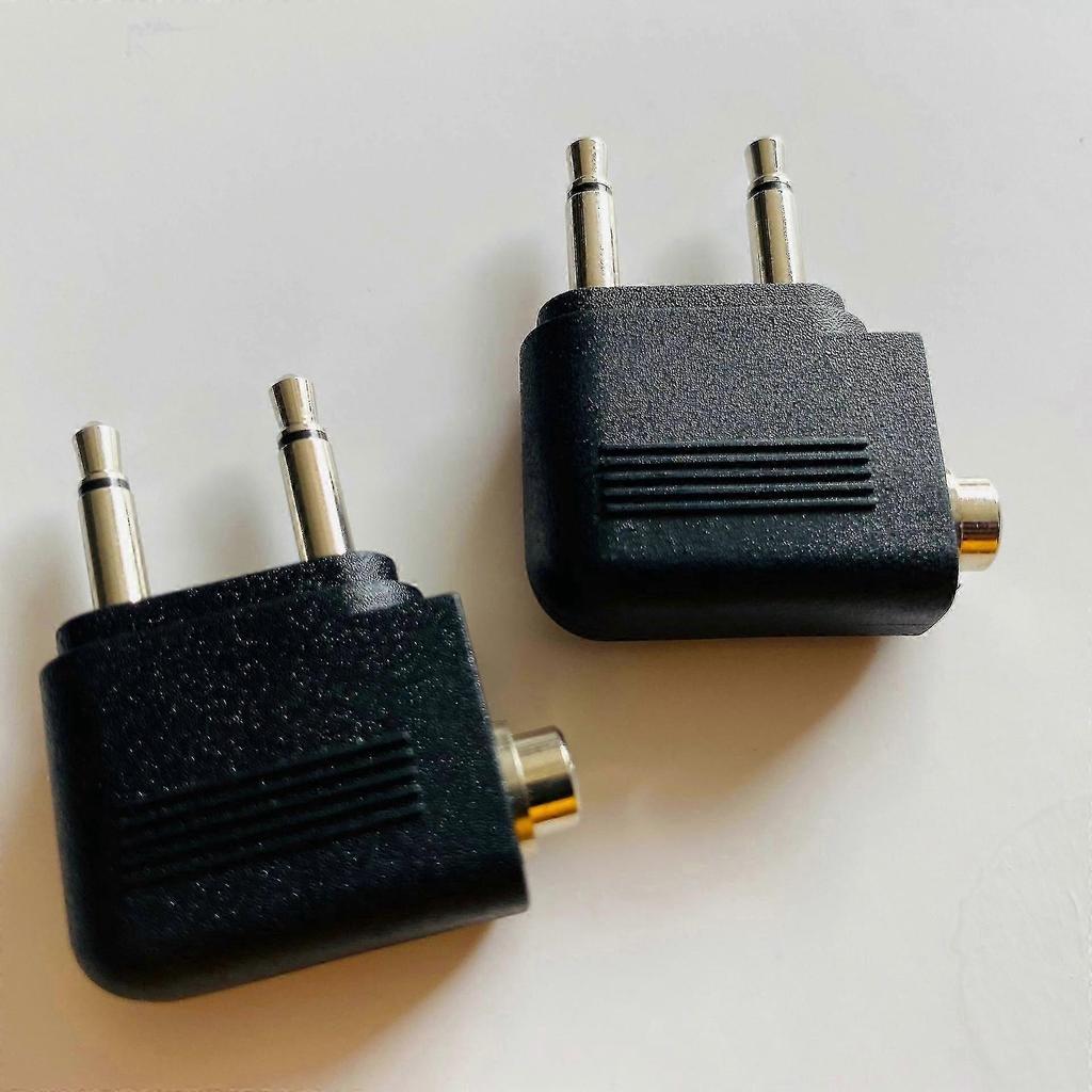 Airline Flight Adapters For Headphones(3pcs, Black),zxl