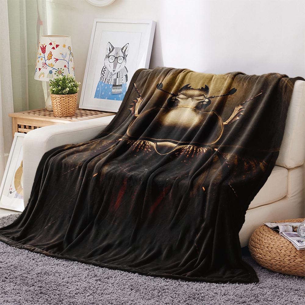 1 Pezzo Coperta in Flanella con Stampa Cartone Animato, Alta Qualità Confortevole per Tutte le Stagioni, Decorazione per la Casa, Calore e Comfort, Perfetta per Regalo di Natale Compleanno