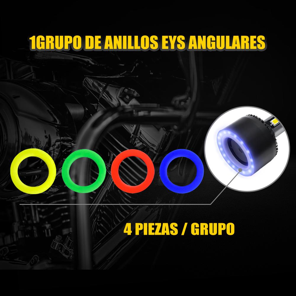 1pc Angel Eye H4 LED Motorcycle Headlight High Low Beam Scooter Motorbike Headlamp Light Bulb