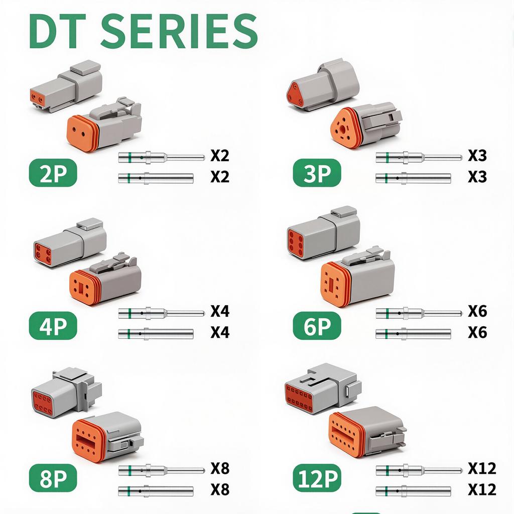 1/10/20 Sets DEUTSCH Connector DT/DTM/DTP/DT15/DT13 deutch connector male DT06-2S waterproof connector DT04-2P female plug