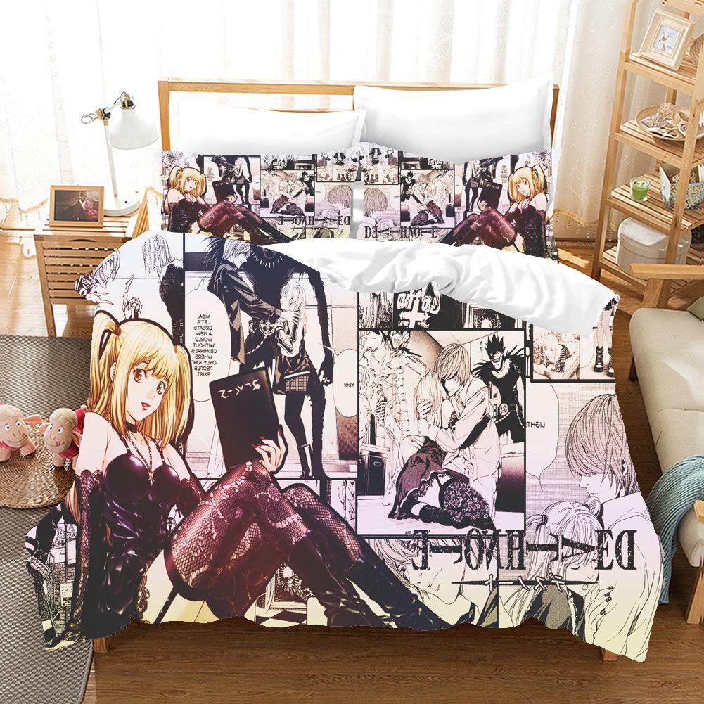Digital Printing Animation Bedding Four-Piece Set Three-Piece Set Bed Sheet Pillow