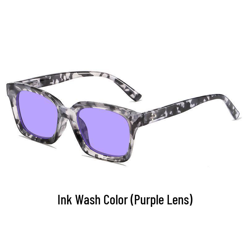 Unisex Large Frame Night Vision Anti-Blue Light Glasses with Spring Hinges