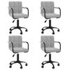 Day and Night - Day and Night Swivel Dining Chairs 4 Pcs In Light Gray Velvet