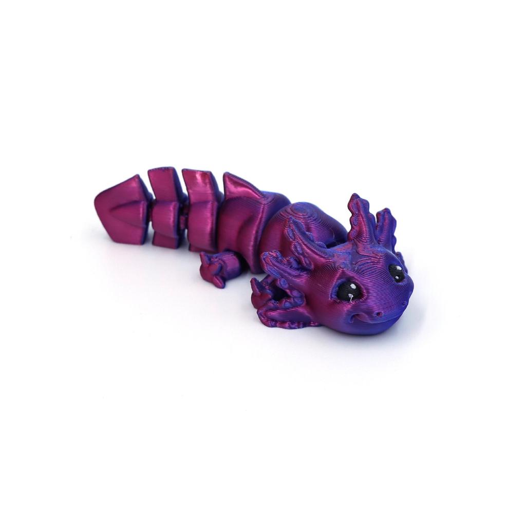 Articulated Axolotl Toy - 3D Printed Smiling Model