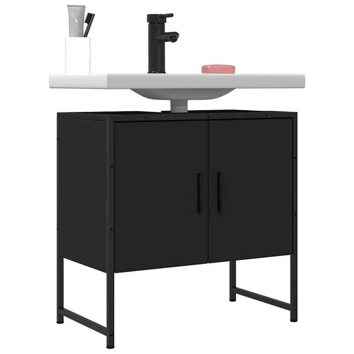 VidaXL Armoire Lavabo de Salle de Bain, Placard sous Vasque avec Porte, Meuble de Rangement, Organisateur de Toilette 842456