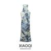 Fashion Style 2024 Spring New Women's Clothing Stylish Backless Print Silk Net Dress 5039476 112