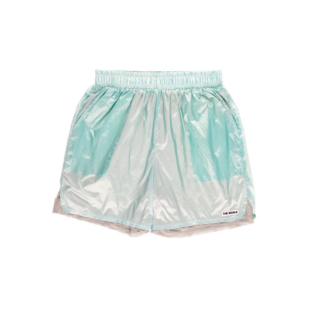 THEWARLD Opaque Mesh Layered Short Pants Mint