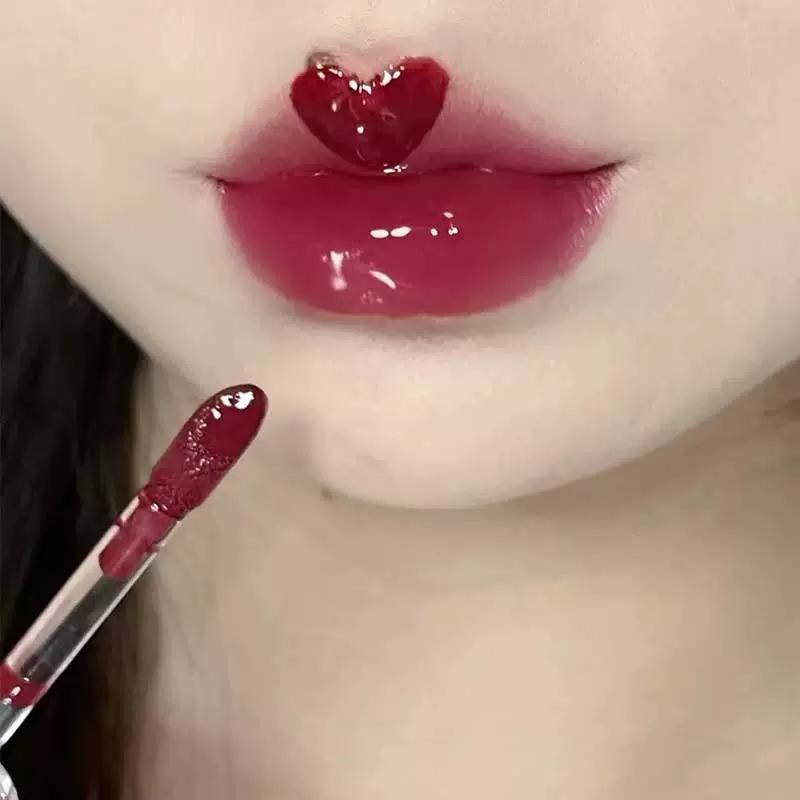 White Peach Milk Tea ~ Li Jiaqi Recommend Water Light Mirror Lip Lacquer Plain Face White Film Forming Students Pure Desire Nourishing Lipstick