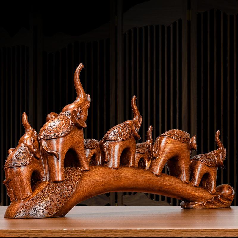 Sette Elefanti Fortunati Ornamenti Elefante Attrazione di Ricchezza Decorazione Creativa per Casa Soggiorno Regali per Trasloco Nuova Casa