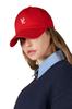 Monogram soft over fit ball cap Red [VARZAR]
