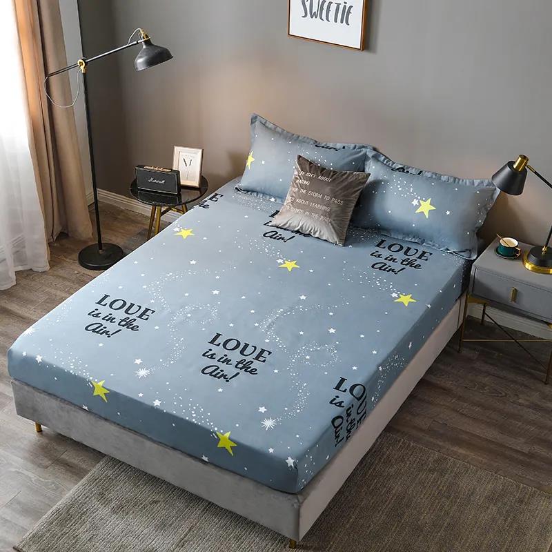 

Толстый отшлифованный наматрасник, модная простыня с принтом, нескользящий дышащий наматрасник, большой двуспальный чехол, пылезащитный чехол 180x200cm