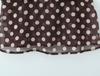 American Style Polka Dot V-Neck Camisole & High-Waisted Skirt Two-Piece Set