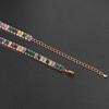 Hiphop Farbe Zirkon Tennis Halskette Männer Und Frauen 2.5 * 5Mm Rechteckige Voll Diamant Halskette
