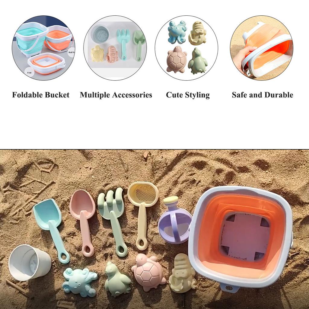 Children's Beach Toy 5/11/17PCS Set Baby Playing In Water and Sand Large Sand Shovel Beach Bucket Sand Digging Tool