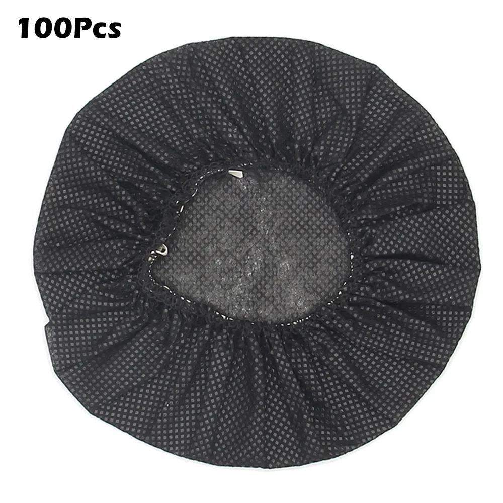 100Pcs/Bag Disposable Headphone Cover Nonwoven Dirt-proof Microphone Covers Highly Elastic Sweat-proof Microphone Protective Cap