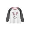 27home Children's Clothing Girl Bunny Long Sleeves T-shirt Spring and Autumn Children's Round Neck Bottoming Shirt Baby Pure Cotton Clothes