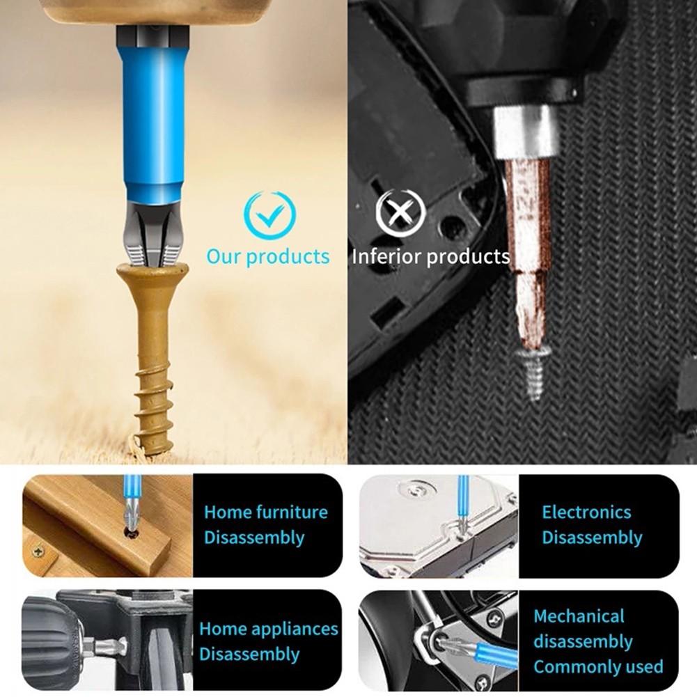 10PCS 150mm 1/4 Hex Shank Fits Magnetic PH2 Long Reach Electric Screwdriver Bits