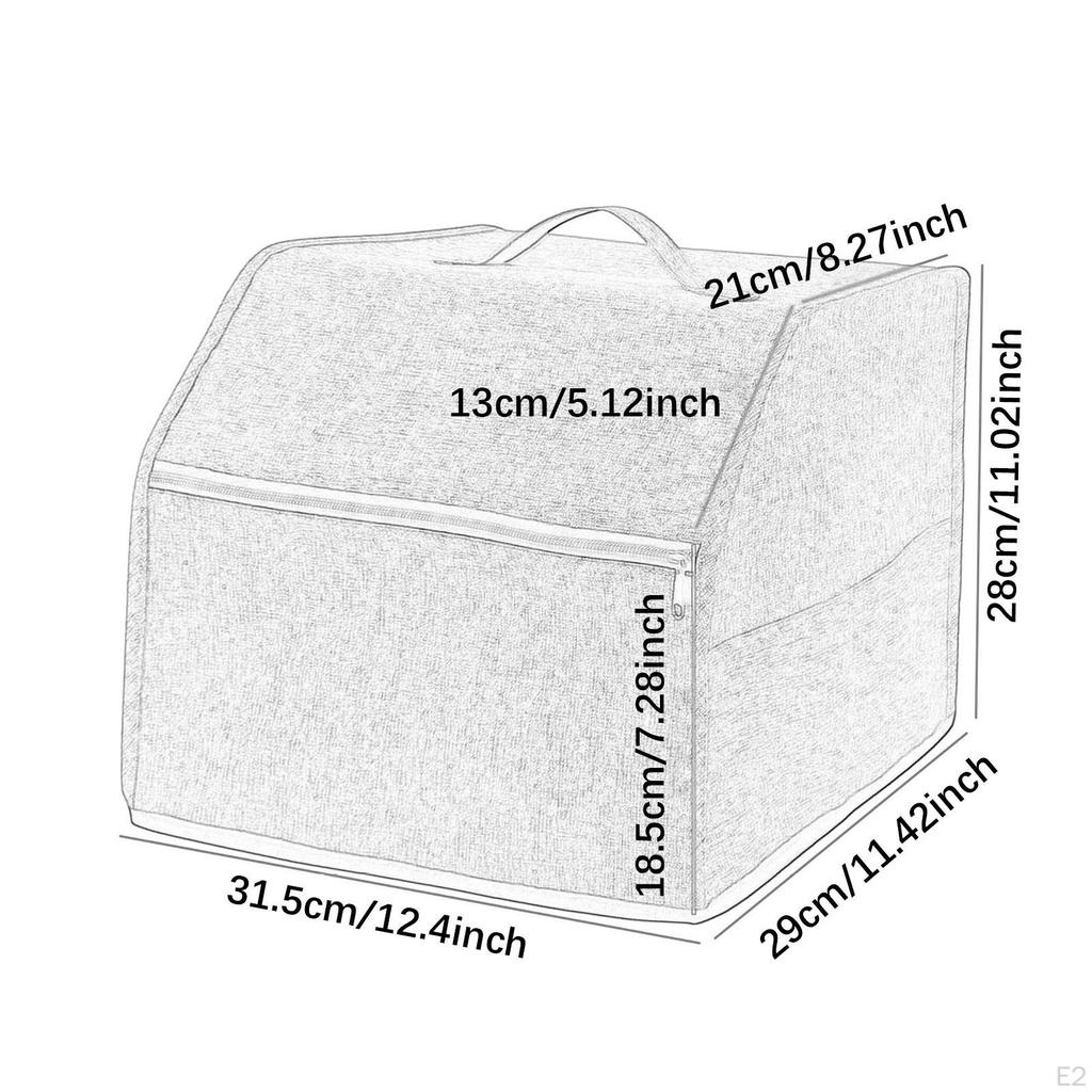 Funda para Máquina de Coser Cubierta para Overlock Gran Capacidad Bolsa para Herramientas con Asa Se Adapta a la Mayoría de Estándar