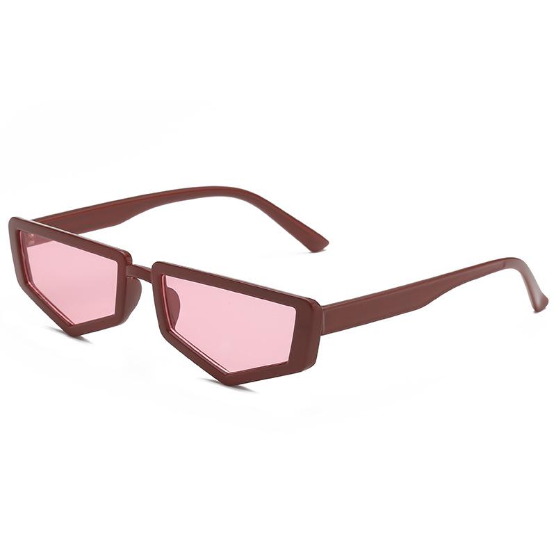 New personalized retro polygonal small frame sunglasses men's and women's trend street shot glasses concave sunglasses S